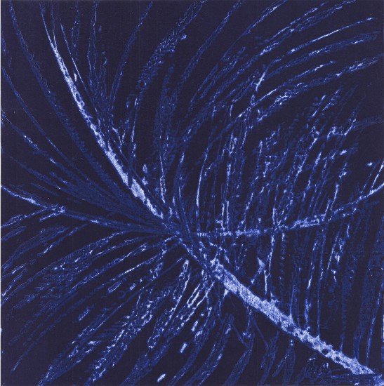 Maria Krasnodębska, Ślady pejzażu zapamiętanego I, odprysk kredkowy, 50x50cm, 2017